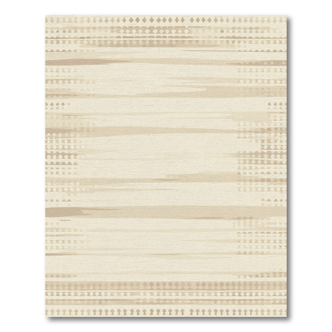 Monochromatic Neutral Stripe Diamond Rug