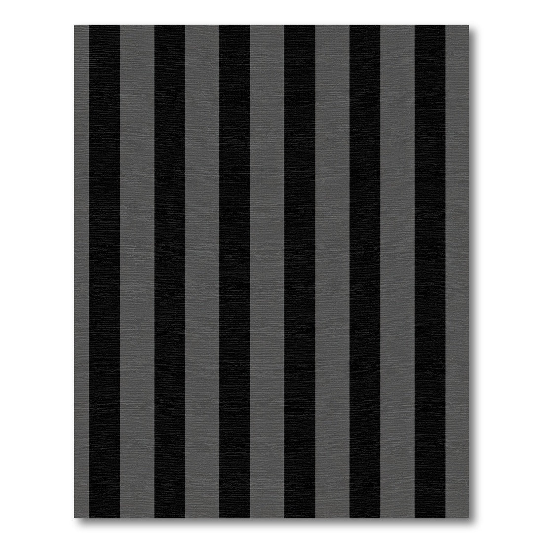 Classic Black Gray Vertical Stripe Rug