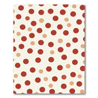 Crimson Tawny Polka Dot Splash Rug