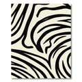 Off White Black Abstract Zebra Stripes Rug