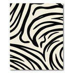 Off White Black Abstract Zebra Stripes Rug