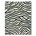 Black Cream Wavy Stripes Rug