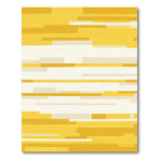 Golden Yellow Horizontal Stripe Rug