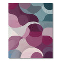 Crimson Purple Abstract Organic Woven Rug