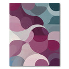Crimson Purple Abstract Organic Woven Rug