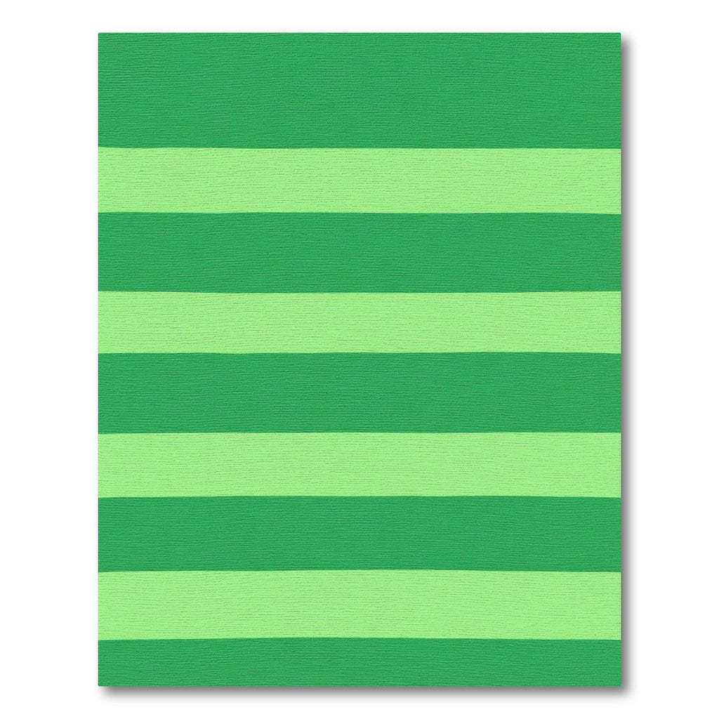 Fresh Green Two Tone Stripes Rug