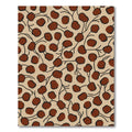Brown Berry Vine Beige Background Rug