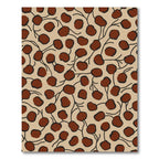 Brown Berry Vine Beige Background Rug