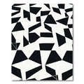 Modern Black White Geometric Abstract Rug