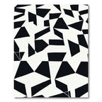 Modern Black White Geometric Abstract Rug