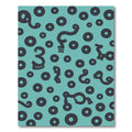 Teal And Charcoal Organic Dot Flow Rug