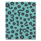Teal And Charcoal Organic Dot Flow Rug