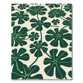 Dark Green Leafy Vine Pattern Rug