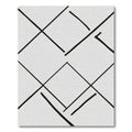 Monochrome Interlocking Geometric Squares Rug
