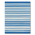 Navy White Multi Stripe Rug