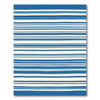 Navy White Multi Stripe Rug