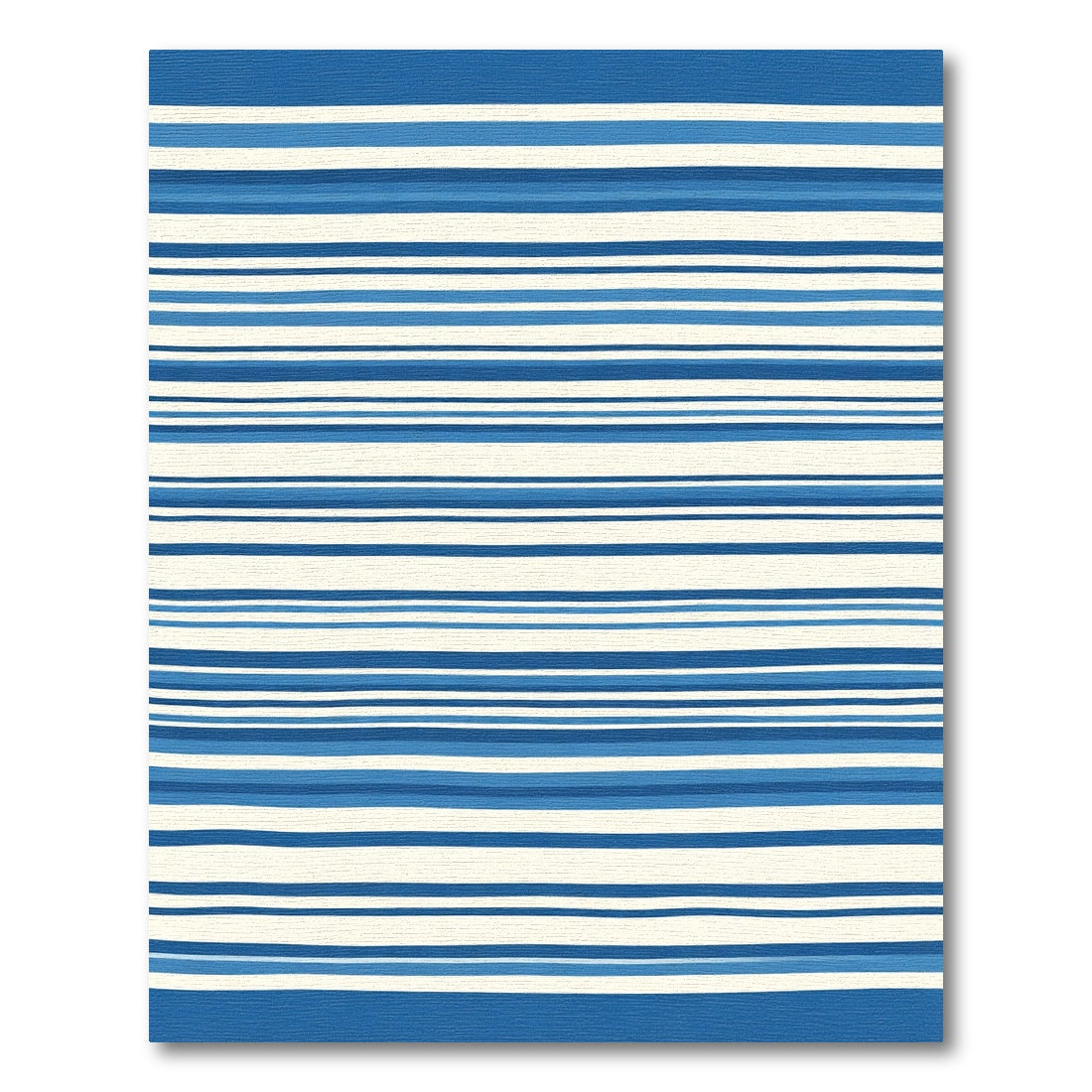 Navy White Multi Stripe Rug