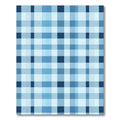 Classic Blue Plaid Squares Rug