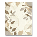 Earthy Tone Abstract Leaf Branches Rug