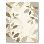 Earthy Tone Abstract Leaf Branches Rug