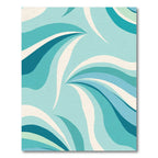 Oceanic Teal Swirl Abstract Composition Rug