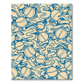 Teal Seashell Swirl Organic Rug