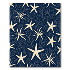 Cream Starfish Upon Navy Coral Rug