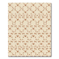 Earthy Brown Starburst Geometric Arrangement Rug