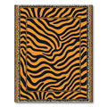 Bold Orange Black Zebra Stripe Rug