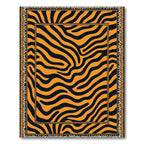 Bold Orange Black Zebra Stripe Rug