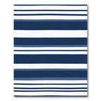 Classic Navy White Stripe Harmony Rug