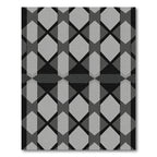 Gray Hexagon Stripe Geometric Rug