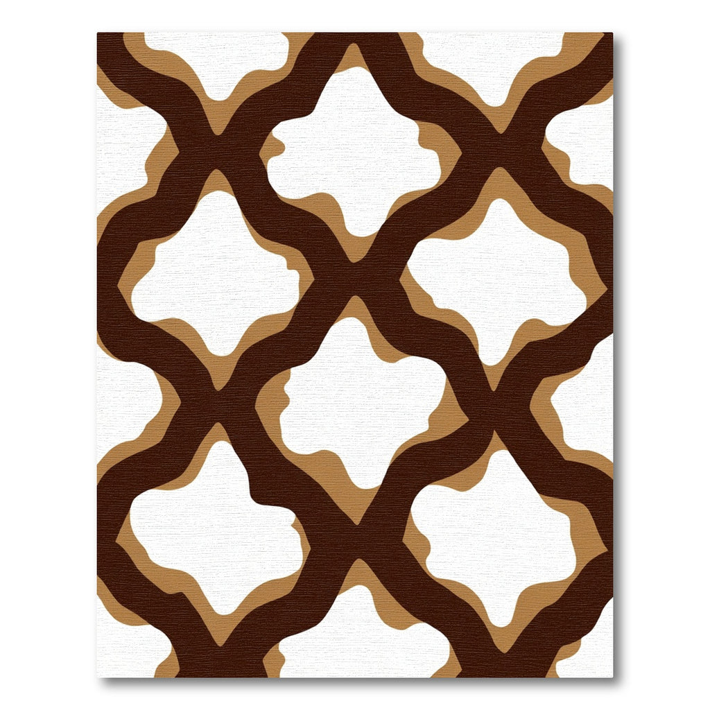 Chocolate Caramel Quatrefoil Lattice Rug