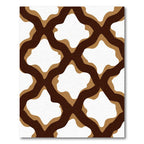 Chocolate Caramel Quatrefoil Lattice Rug