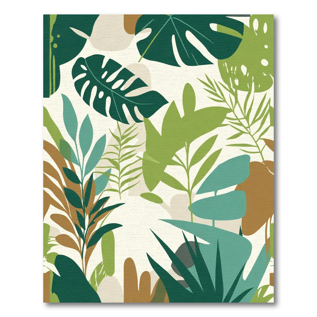 Tropical Leaf Abstract Blend Rug