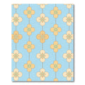 Yellow Flower Chain Blue Rug