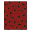 Crimson Red Abstract Organic Forms Rug