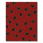 Crimson Red Abstract Organic Forms Rug