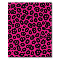 Fuchsia Black Animal Print Rug
