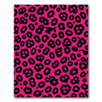 Fuchsia Black Animal Print Rug