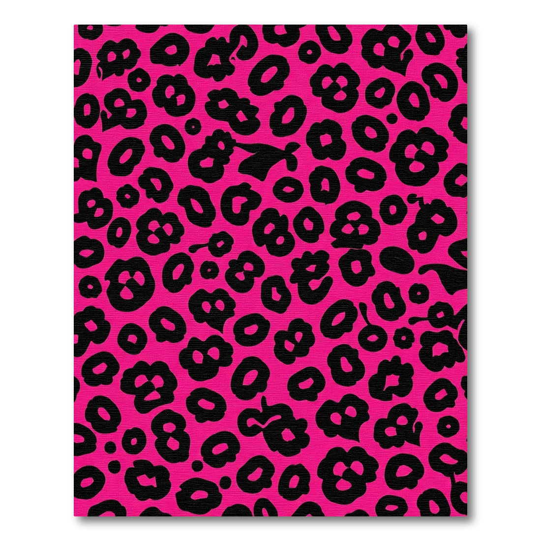 Fuchsia Black Animal Print Rug