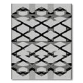 Monochrome Geometric Interlocking Shapes Rug