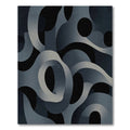 Dark Gray Abstract Interlocking Loops Rug