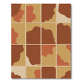 Earthy Tones Abstract Organic Squares Rug