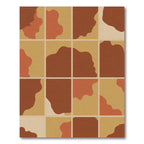Earthy Tones Abstract Organic Squares Rug