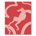 Crimson Pink Animal Movement Rug
