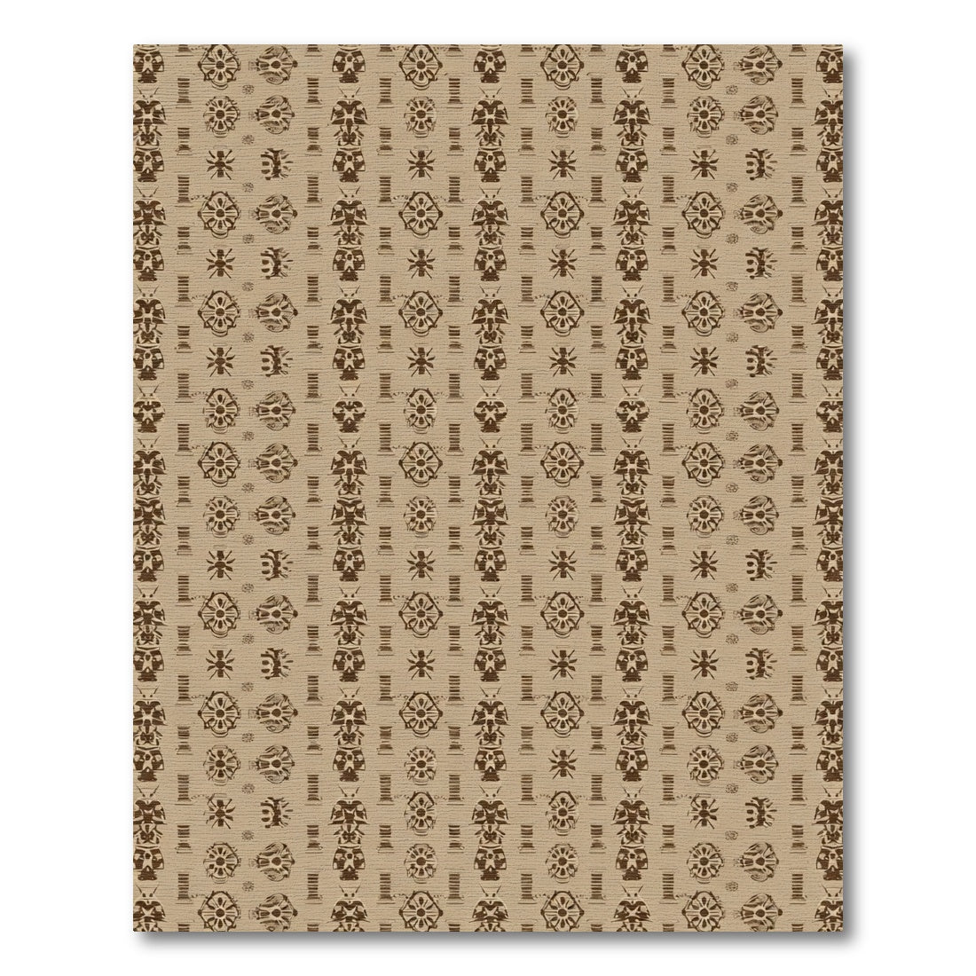 Brown Floral Bee Spool Collage Rug