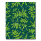 Green Fern Frond Tropical Lush Rug