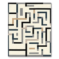 Abstract Maze Geometric Stripes Rug