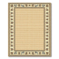 Beige Floral Medallion Border Rug